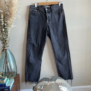 Levi’s Wedgie Straight Leg Black Jeans